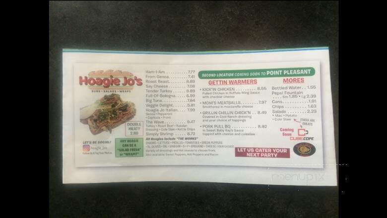 Hoagie Jo's - Manasquan, NJ menu_pic
