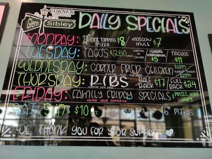 Corner Tavern & Grill - Folsom, CA menu_pic