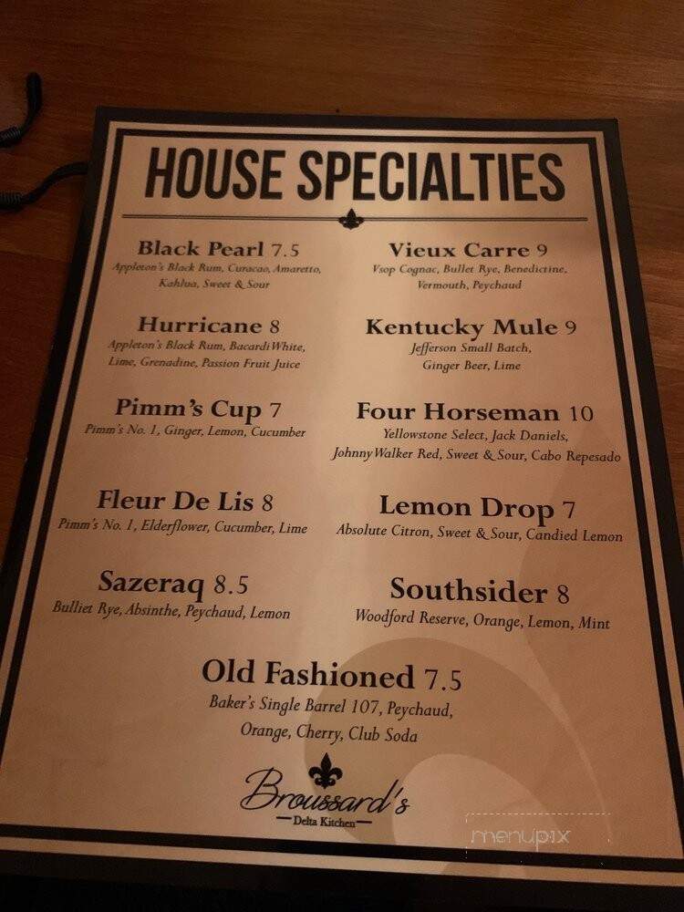 Broussard's Delta Kitchen - Georgetown, KY menu_pic