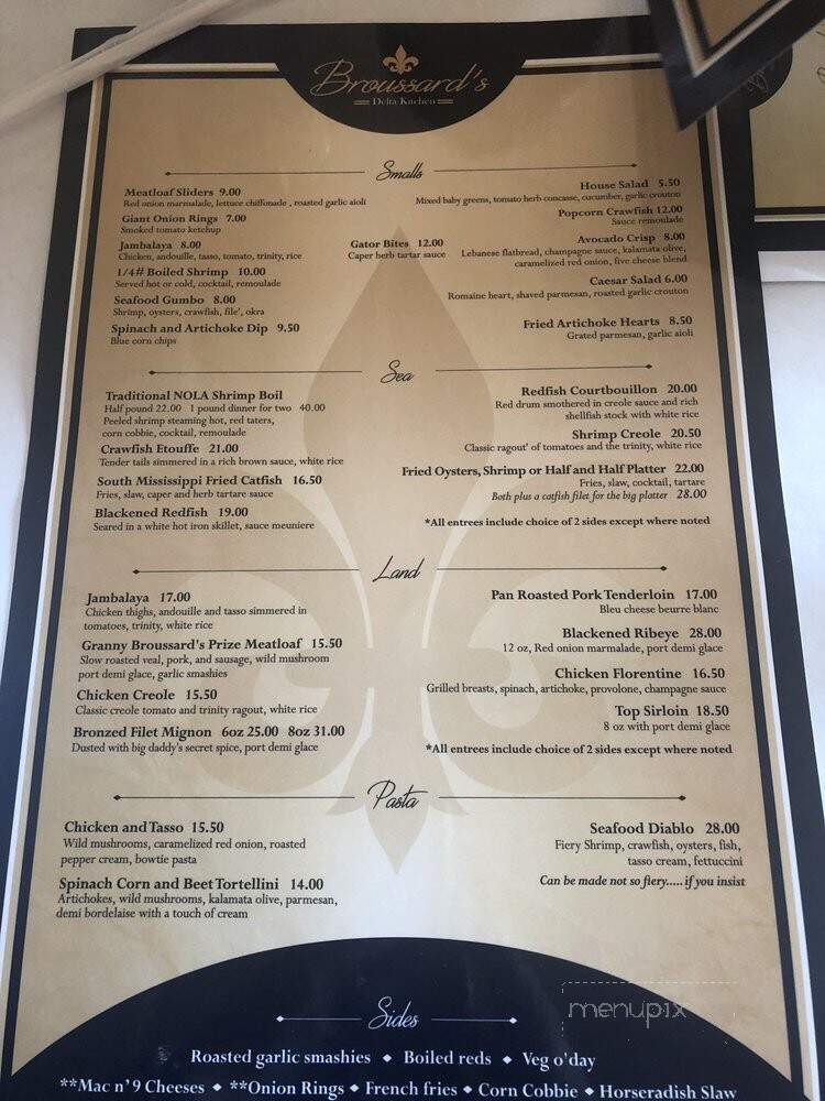 Broussard's Delta Kitchen - Georgetown, KY menu_pic
