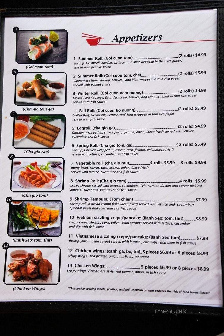 Phoenix Vietnamese Cuisine - Derby, CT menu_pic