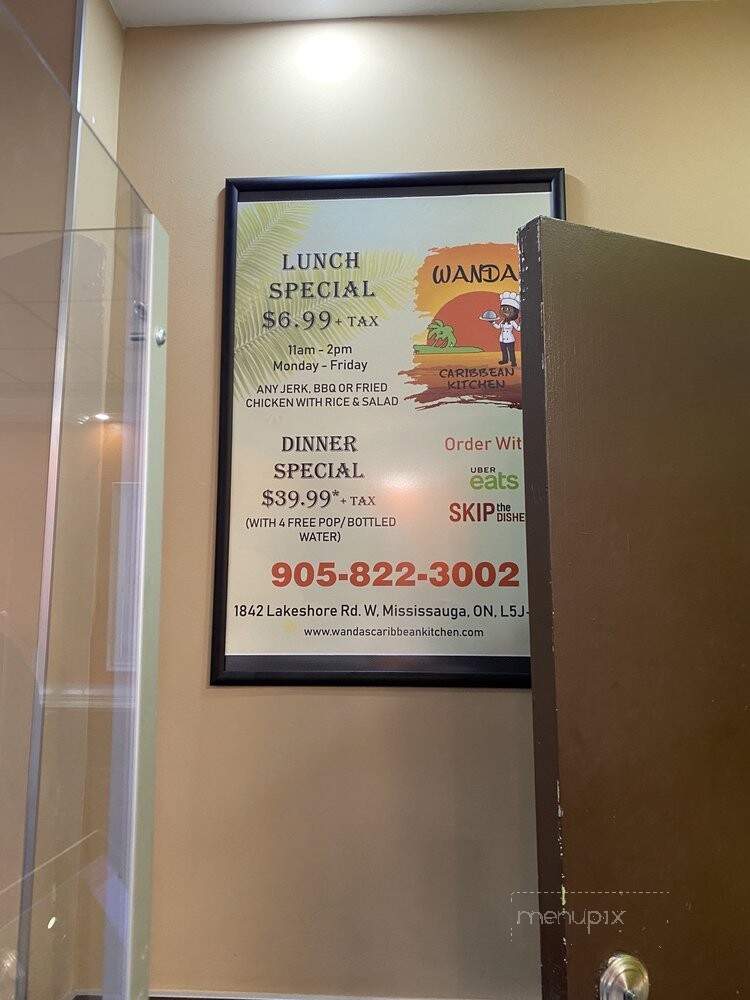 Wanda's Caribbean Kitchen - Mississauga, ON menu_pic