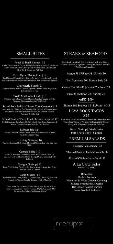 Salt - Muscle Shoals, AL menu_pic