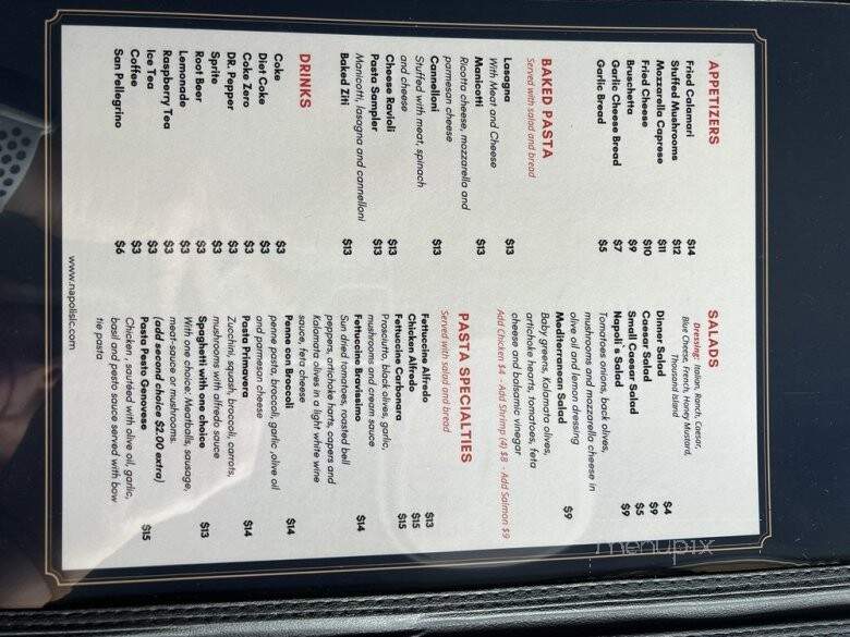 Napoli's Italian Restaurant - South Ogden, UT menu_pic