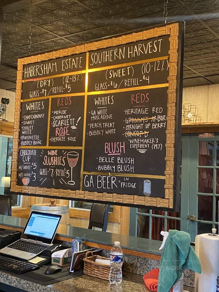 Habersham Winery - Helen, GA menu_pic