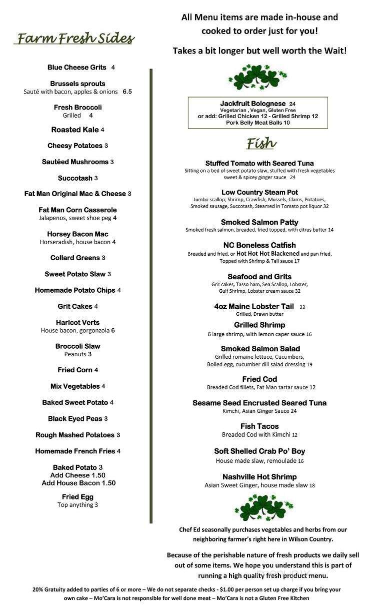 Mo'Cara - Lebanon, TN menu_pic