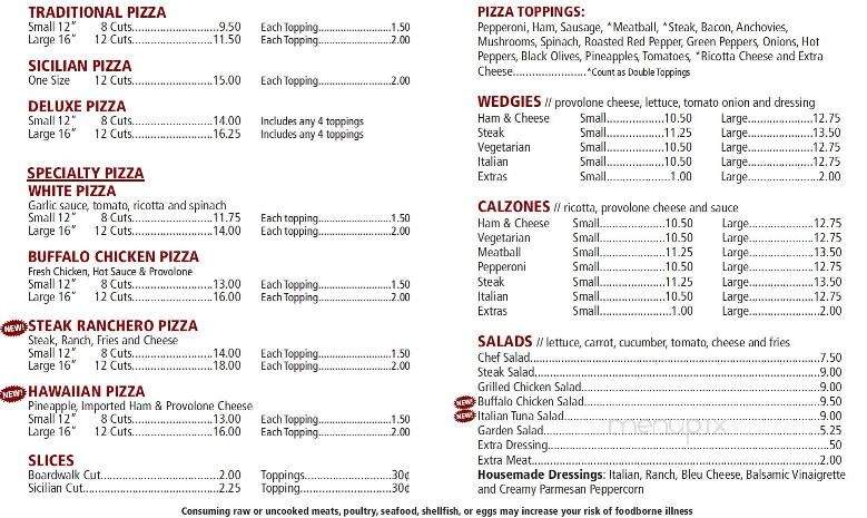 Pizzarita - Allison Park, PA menu_pic