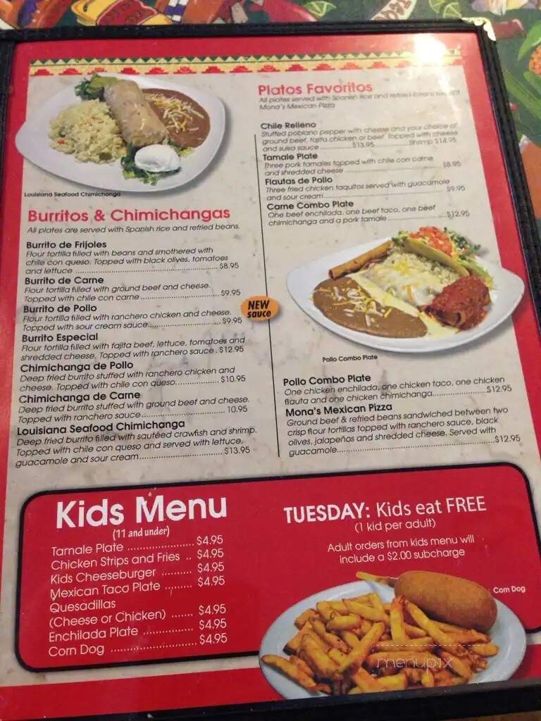 Saritas grill and cantina - Hammond, LA menu_pic