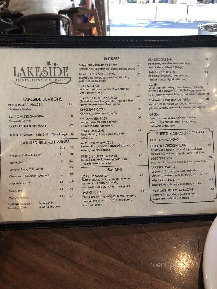 Lakeside Cafe - Encino, CA menu_pic