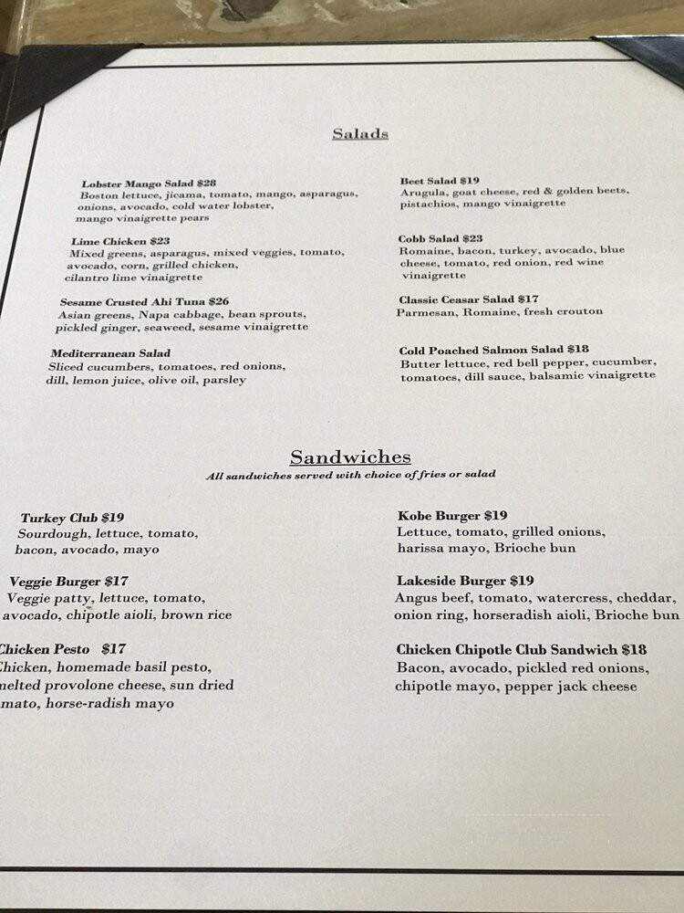 Lakeside Cafe - Encino, CA menu_pic