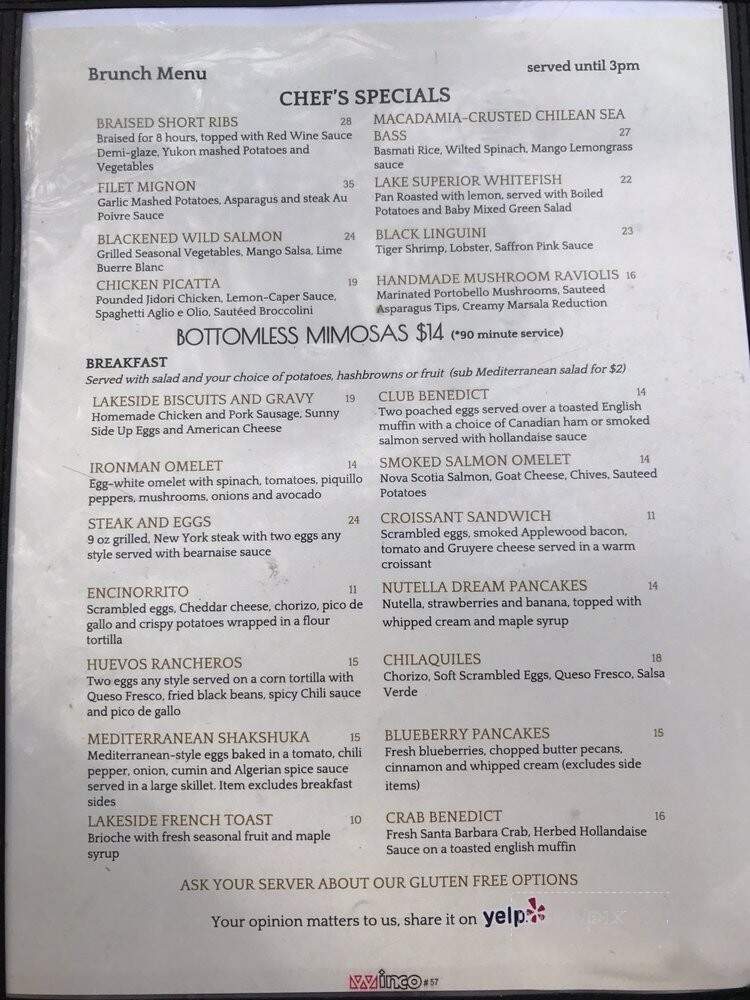 Lakeside Cafe - Encino, CA menu_pic
