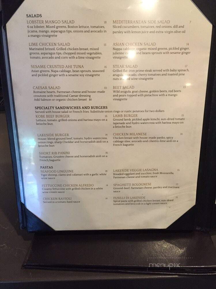 Lakeside Cafe - Encino, CA menu_pic