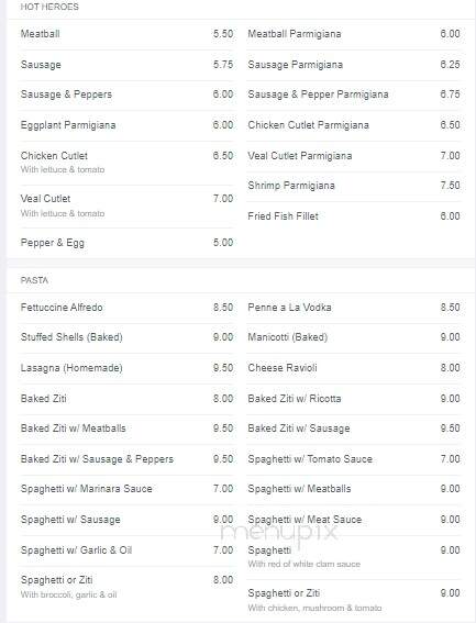 Francesca's Pizzeria - Rivervale, NJ menu_pic