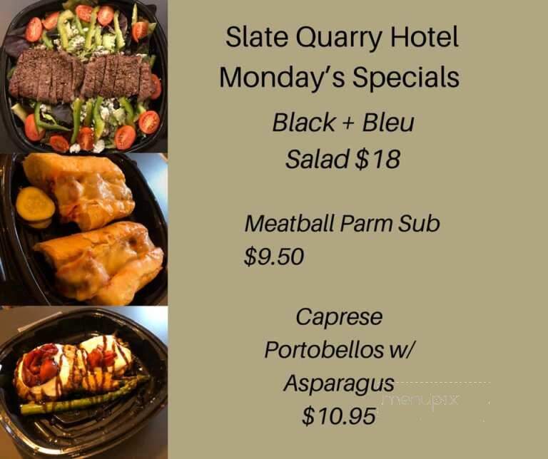 Slate Quarry Hotel - Nazareth, PA menu_pic