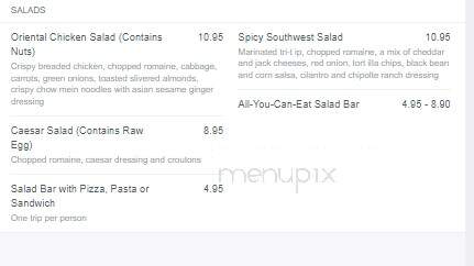 Pizza on the Hill - Truckee, CA menu_pic