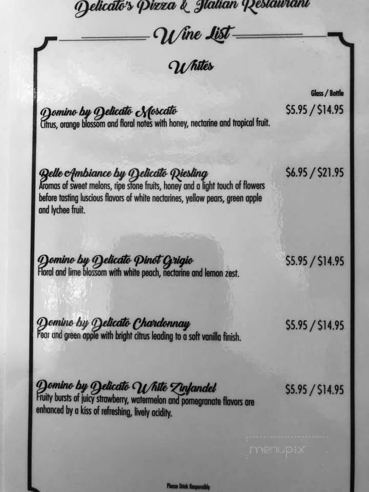 Delcato's Pizza & Italian - Ormond Beach, FL menu_pic