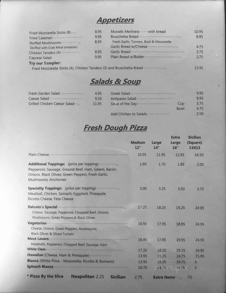 Delcato's Pizza & Italian - Ormond Beach, FL menu_pic