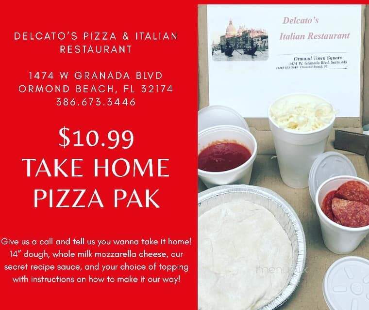 Delcato's Pizza & Italian - Ormond Beach, FL menu_pic