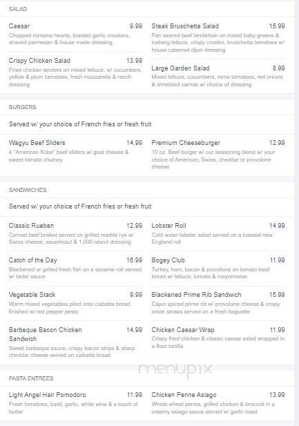 Packard's Steak House - Palm Harbor, FL menu_pic