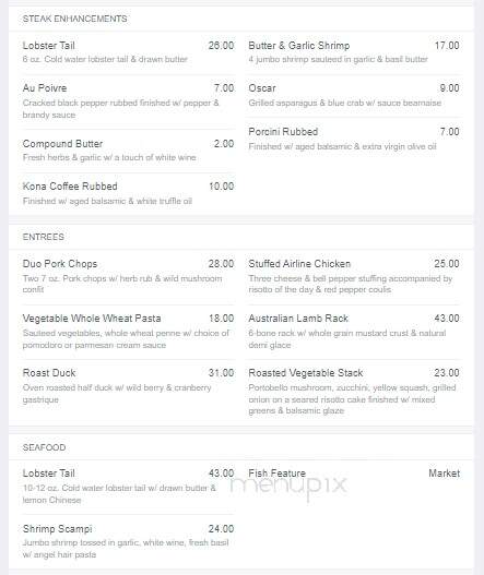 Packard's Steak House - Palm Harbor, FL menu_pic