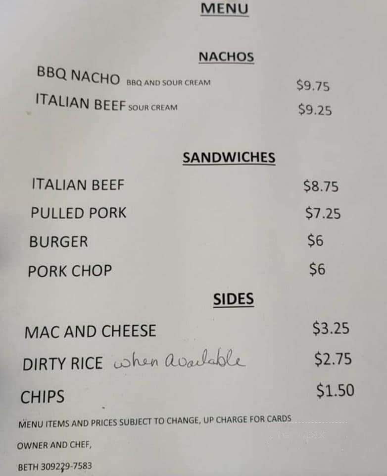 Village Tap - Deer Creek, IL menu_pic