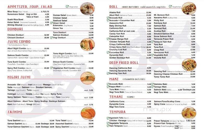 Tomo Sushi To Go - Nanaimo, BC menu_pic