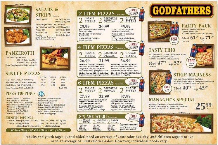 Godfather Pizza - Waterford, ON menu_pic