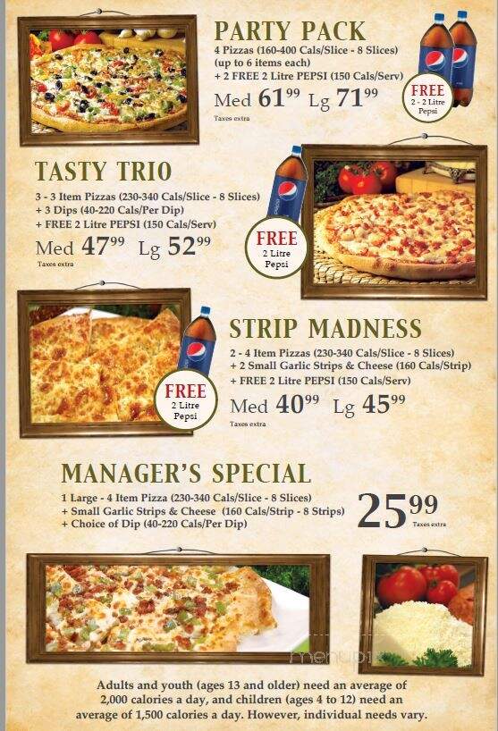 Godfather Pizza - Waterford, ON menu_pic
