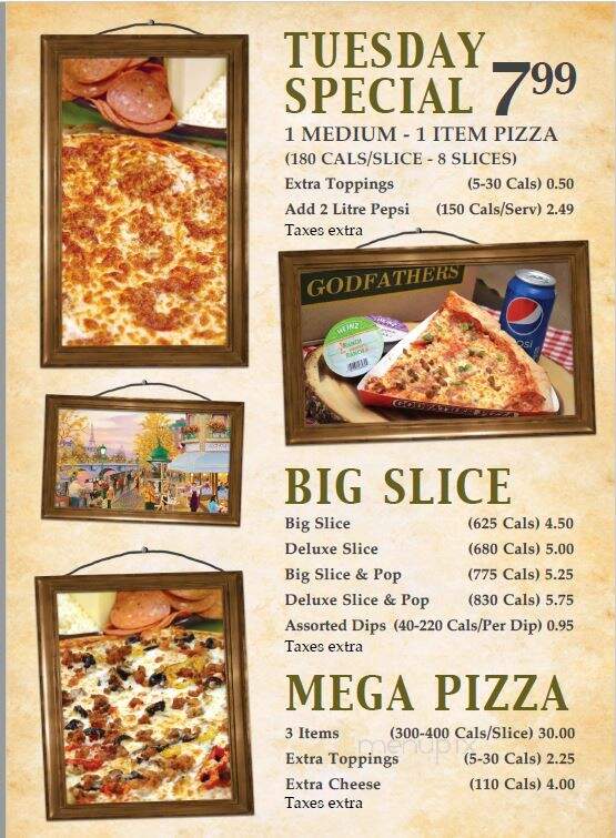Godfather Pizza - Waterford, ON menu_pic