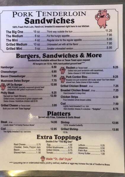 St Olaf Tavern - Saint Olaf, IA menu_pic
