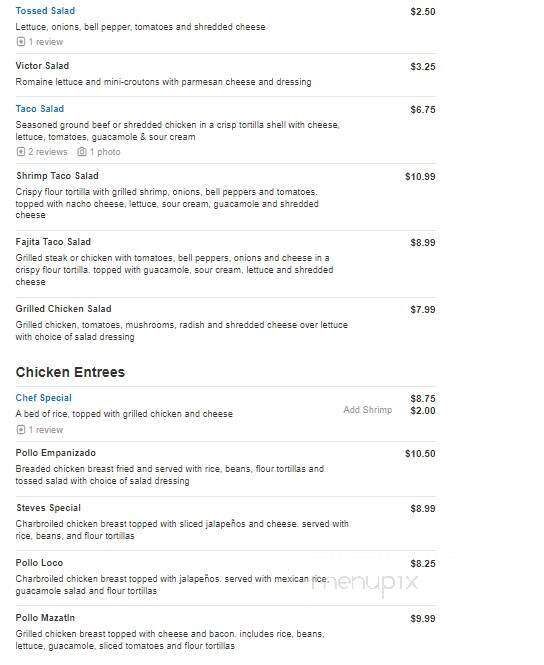 El Mazatlan - Glasgow, KY menu_pic