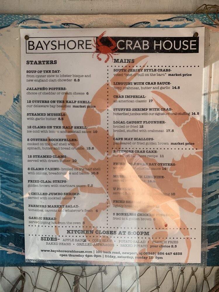 Bull On The Barn Bayshore Crab - Newport, NJ menu_pic