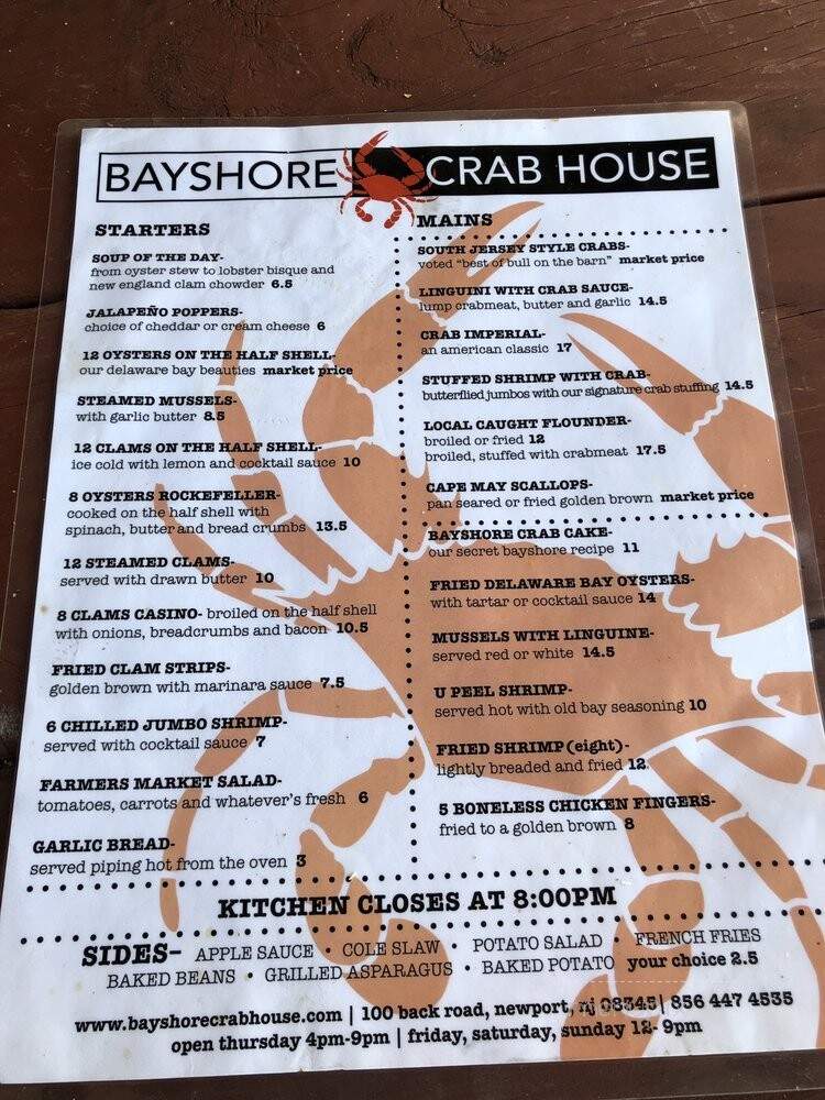 Bull On The Barn Bayshore Crab - Newport, NJ menu_pic