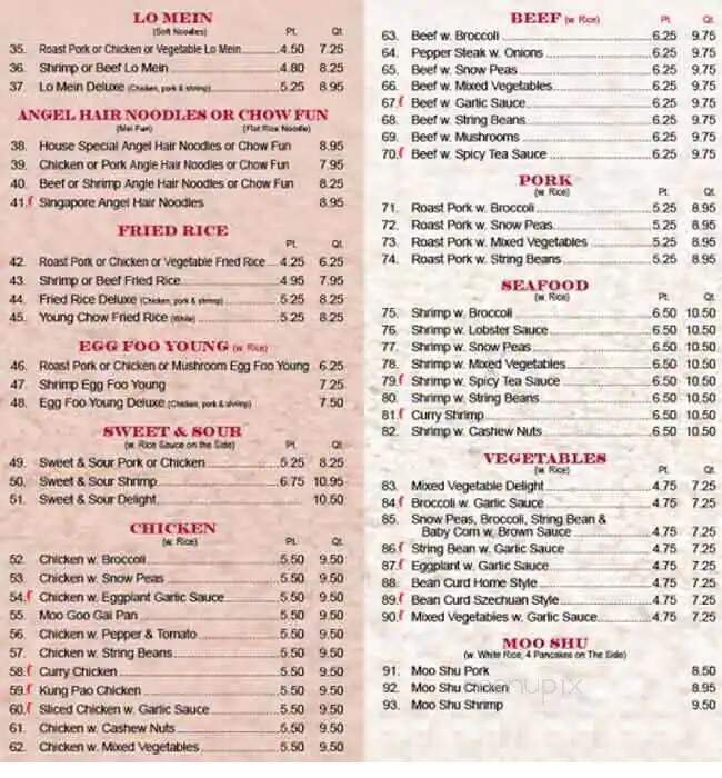 China Palace Restaurant - Tuckerton, NJ menu_pic