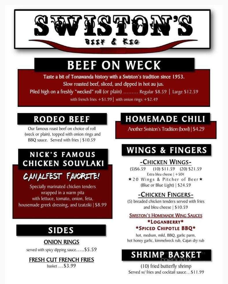 Swiston's Beef & Keg - Tonawanda, NY