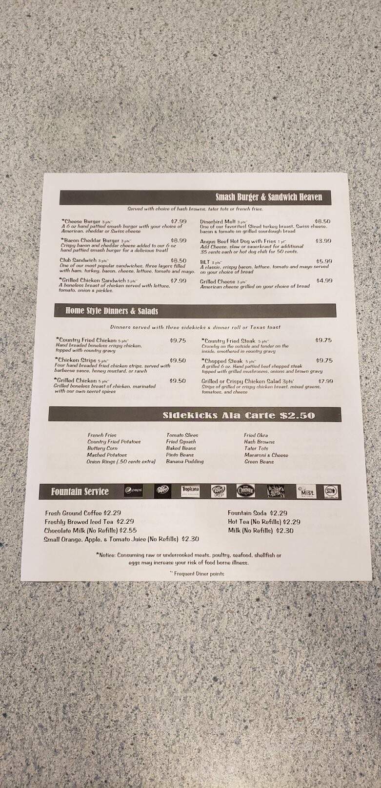 Carolina's Diner - Archdale, NC menu_pic