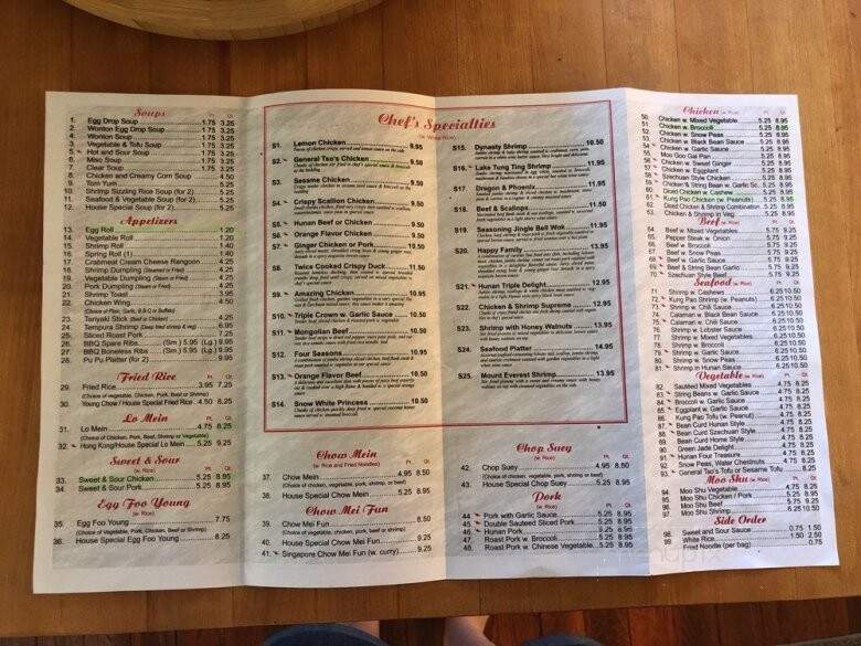 China Dynasty - Hendersonville, NC menu_pic
