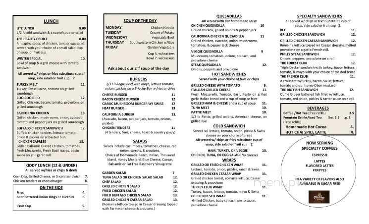 Forest Cafe & Bakery - Conroe, TX menu_pic
