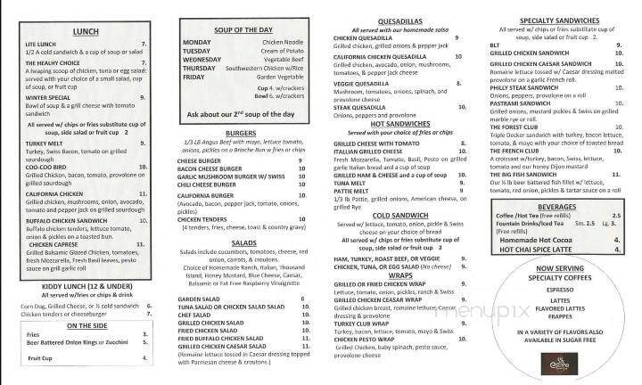 Forest Cafe & Bakery - Conroe, TX menu_pic