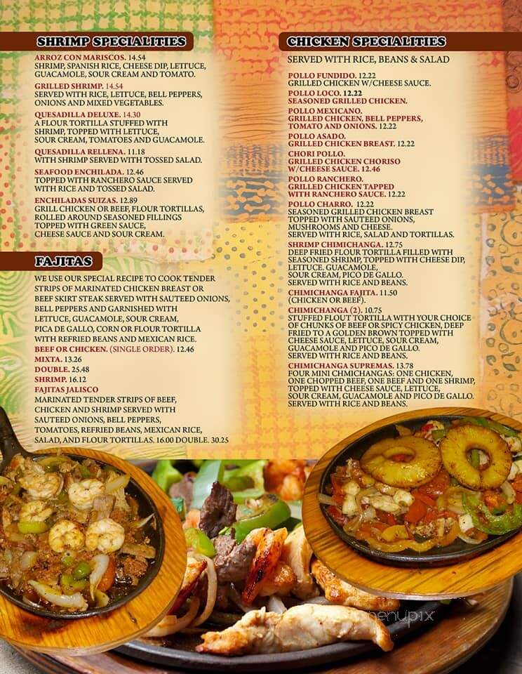 Guadalajara Mexican Restaurant - Superior, WI menu_pic