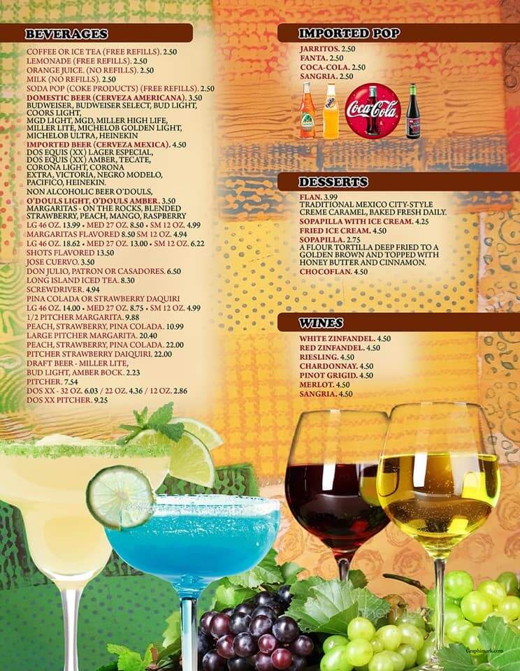 Guadalajara Mexican Restaurant - Superior, WI menu_pic