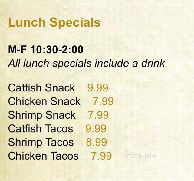 Swamp Johns Catfish - Muscle Shoals, AL menu_pic