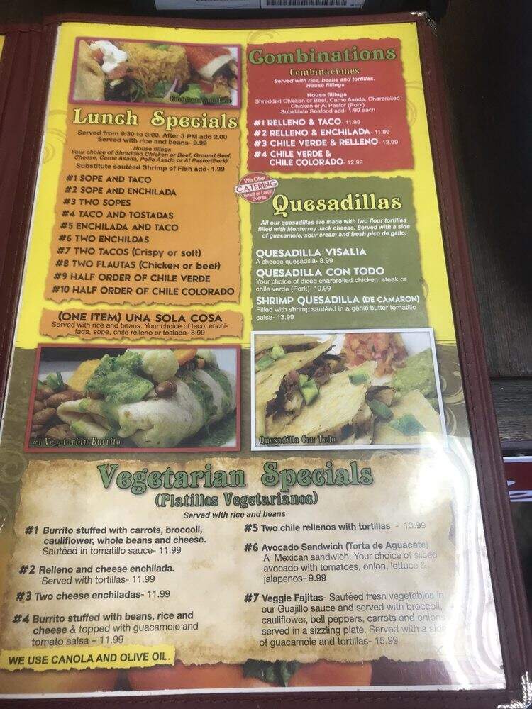 El Tarasco Restaurant - Hanford, CA menu_pic