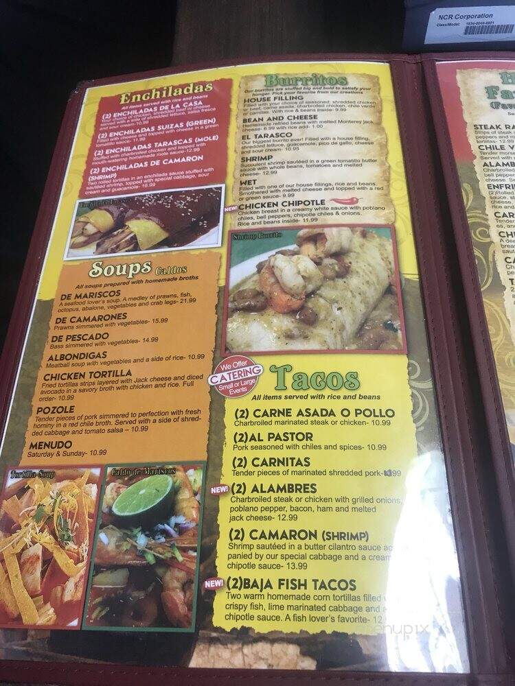 El Tarasco Restaurant - Hanford, CA menu_pic