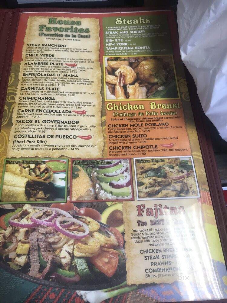 El Tarasco Restaurant - Hanford, CA menu_pic