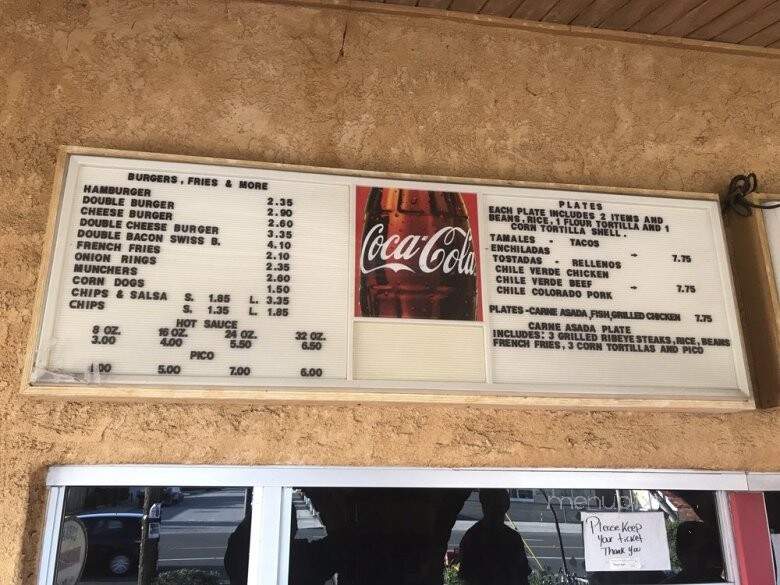 Corrales Mexican Food - Ventura, CA menu_pic