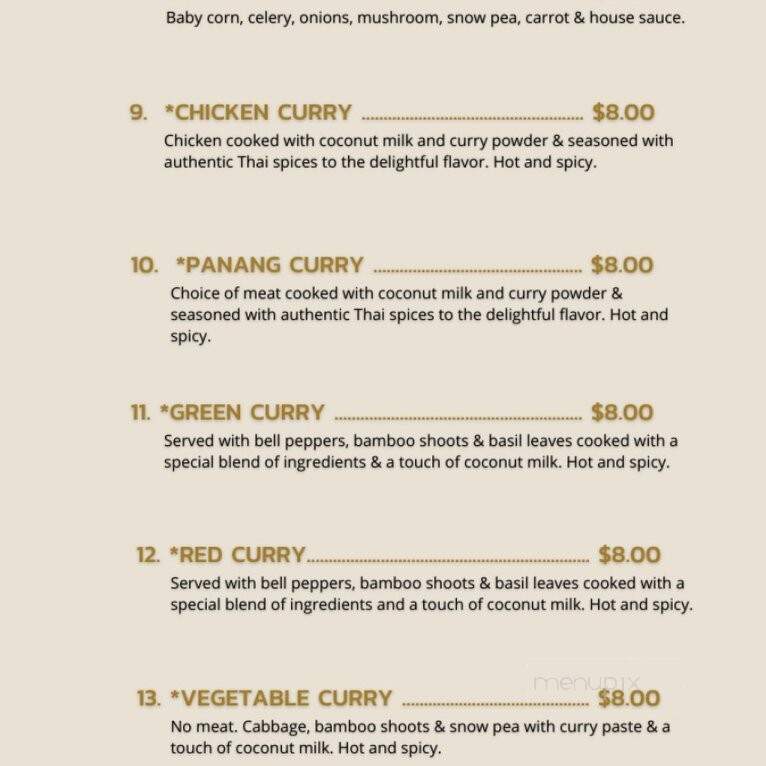 Singha Thai - Bakersfield, CA menu_pic