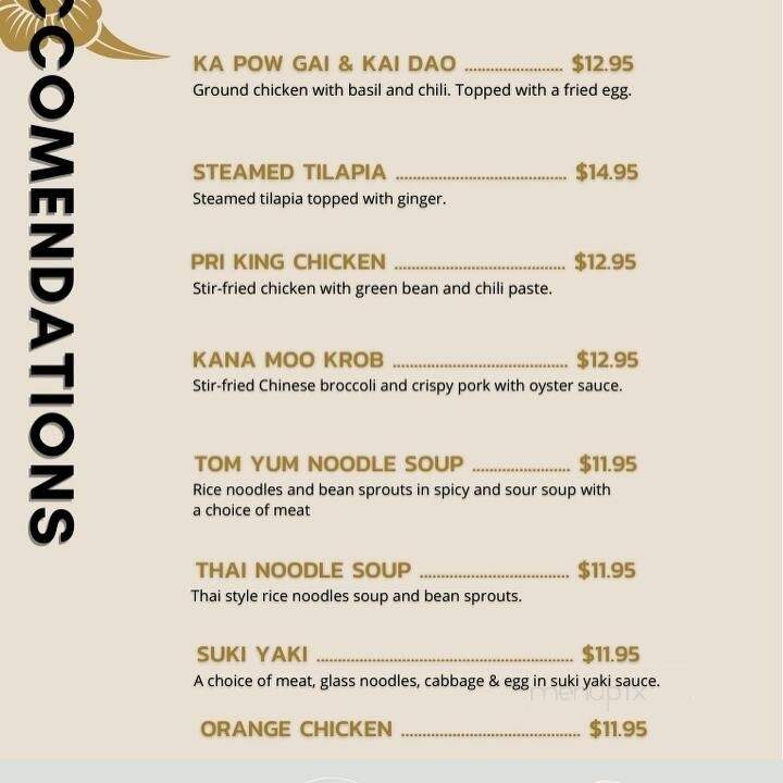 Singha Thai - Bakersfield, CA menu_pic