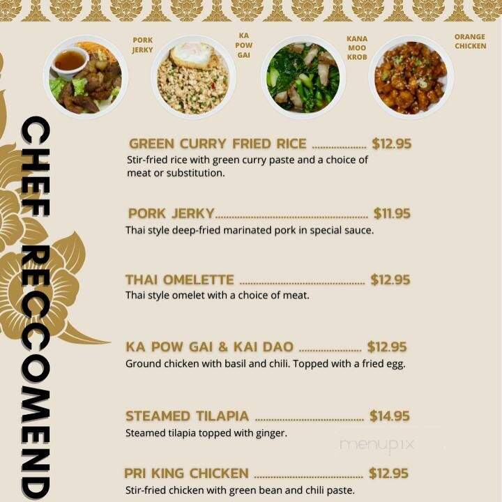 Singha Thai - Bakersfield, CA menu_pic