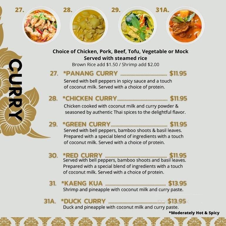 Singha Thai - Bakersfield, CA menu_pic